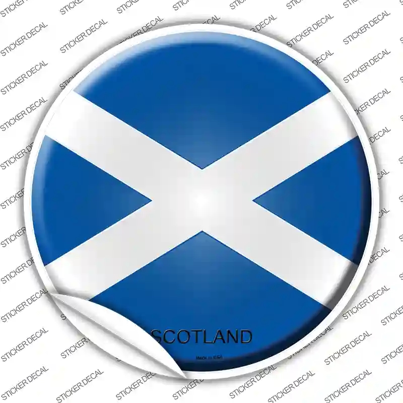 C-405s-S Scotland Country Novelty Circle Sticker Decal - Small