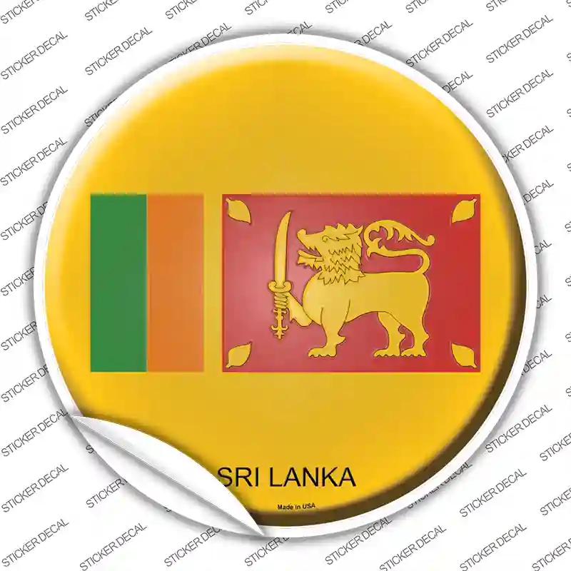 C-422s-S Sri Lanka Novelty Circle Sticker Decal - Small