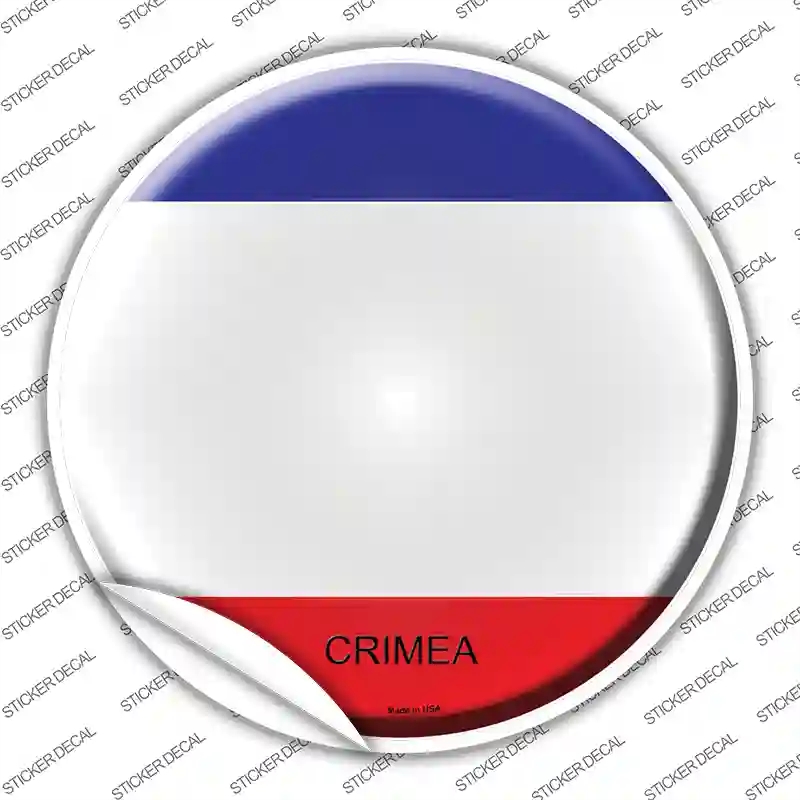 C-244s-S Crimea Country Novelty Circle Sticker Decal - Small