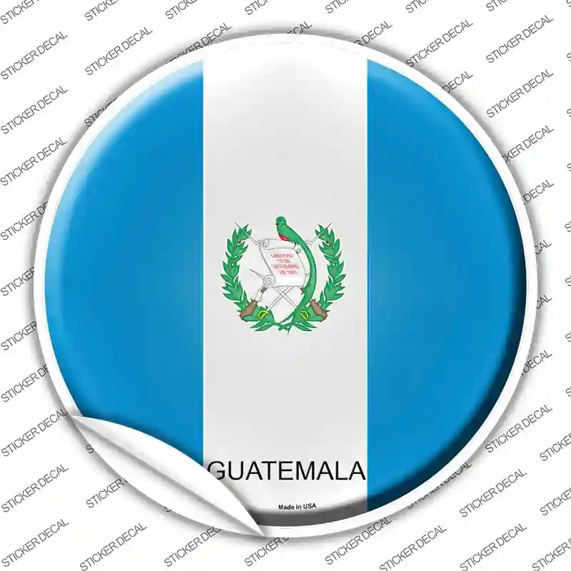 C-286s-XL Guatemala Country Novelty Circle Sticker Decal - Extra Large