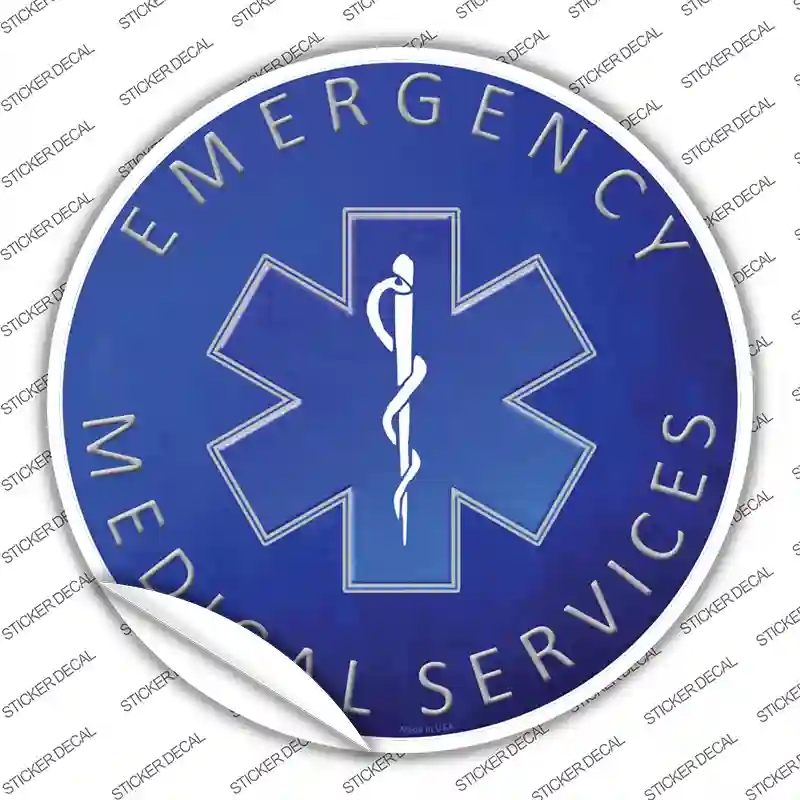 C-816s-XL Emergency Medical Services Novelty Circle Sticker Decal - Extra Large