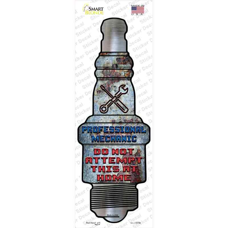 J-078s-M Professional Mechanic Novelty Spark Plug Sticker Decal - Medium