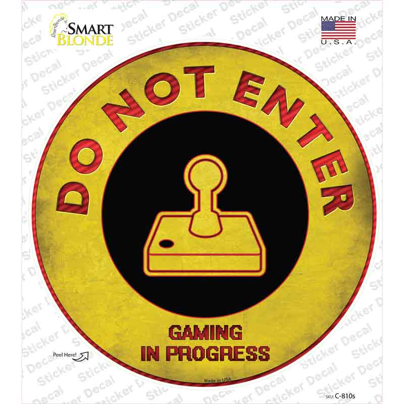 C-810s-M Do Not Enter Atari Novelty Circle Sticker Decal - Medium