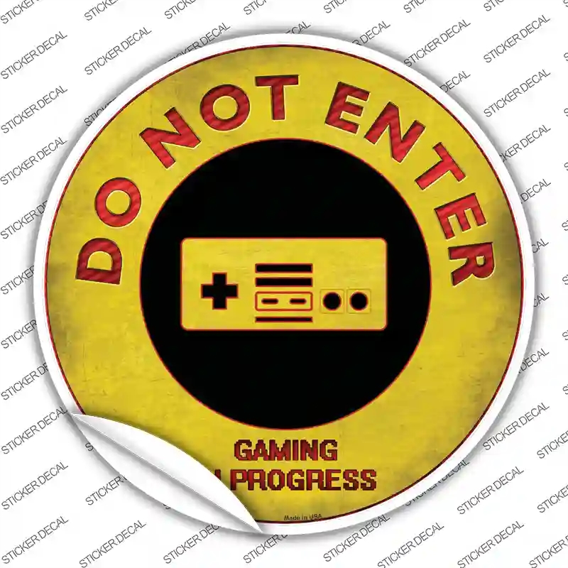 C-811s-L Do Not Enter NES Novelty Circle Sticker Decal - Large