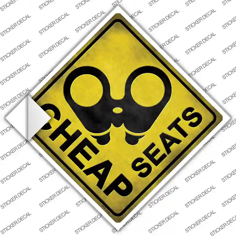 CX-109s-S Cheap Seats Novelty Diamond Sticker Decal - Small