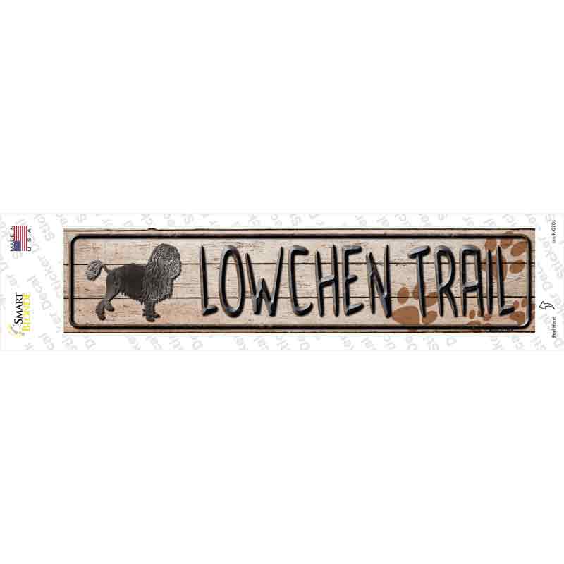 K-070s-M Lowchen Trail Novelty Narrow Sticker Decal - Medium