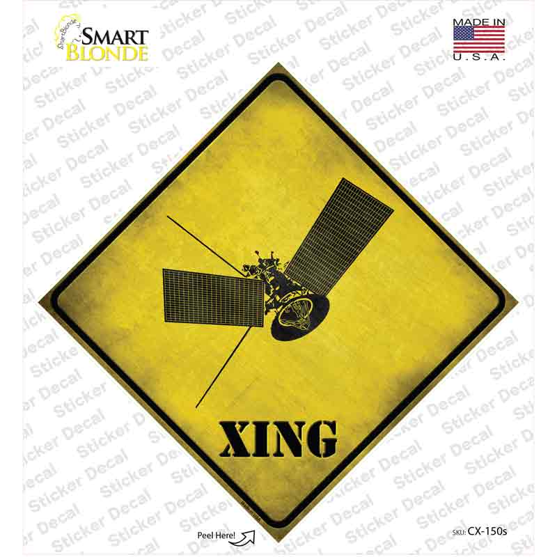 CX-150s-M Satellite Xing Novelty Diamond Sticker Decal - Medium