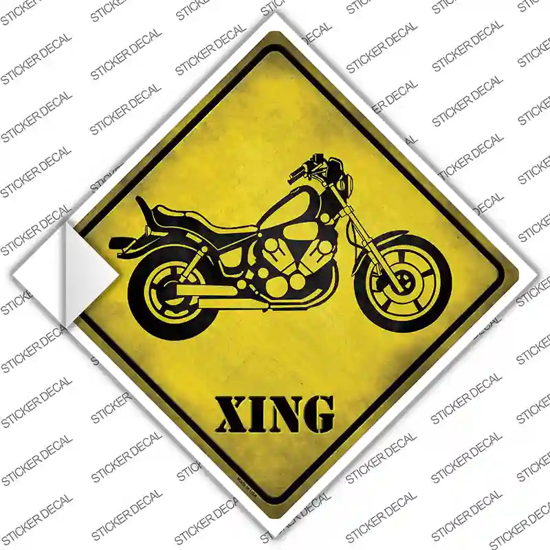 CX-214s-L Classic American Chopper Xing Novelty Diamond Sticker Decal - Large