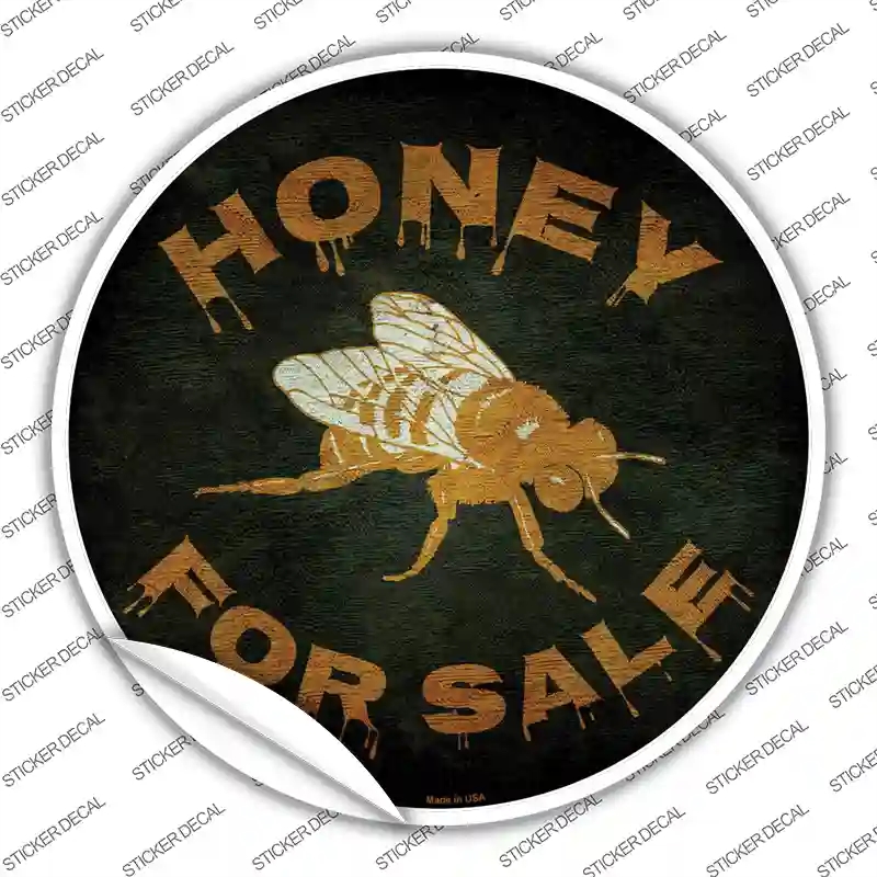C-823s-S Honey for Sale Novelty Circle Sticker Decal - Small