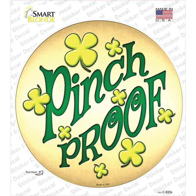 C-835s-M Pinch Proof Novelty Circle Sticker Decal - Medium