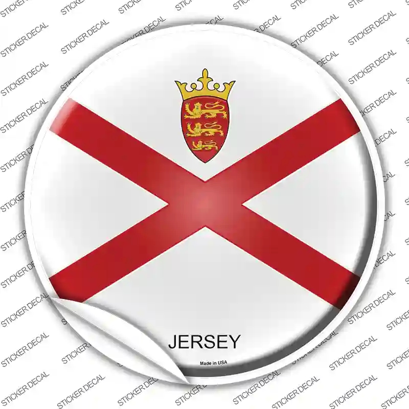 C-310s-L Jersey Country Novelty Circle Sticker Decal - Large