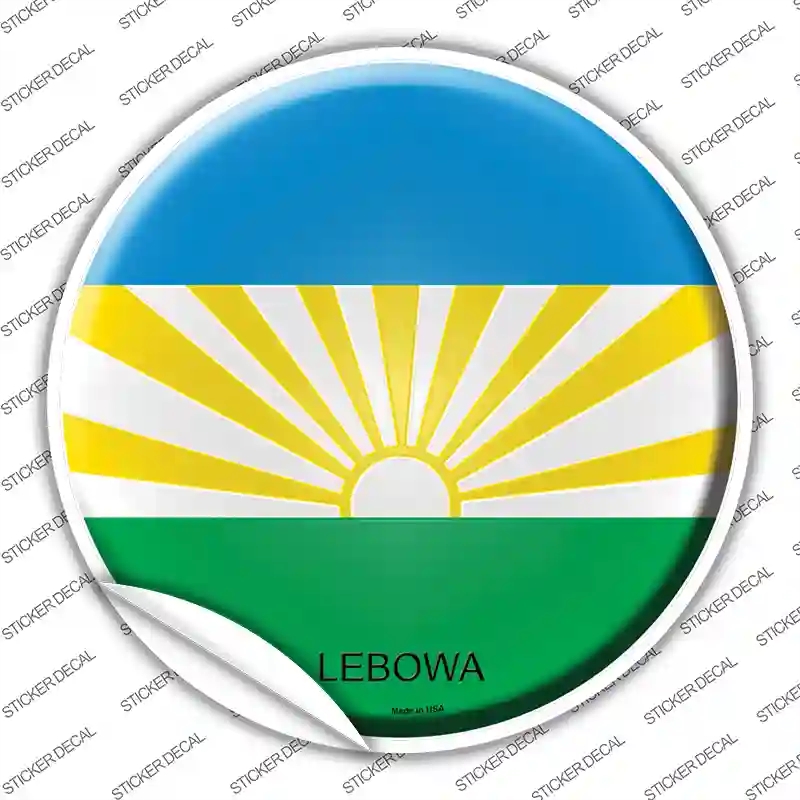 C-329s-XL Lebowa Country Novelty Circle Sticker Decal - Extra Large