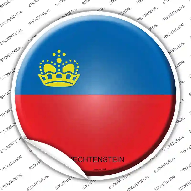 C-333s-S Liechtenstein Country Novelty Circle Sticker Decal - Small