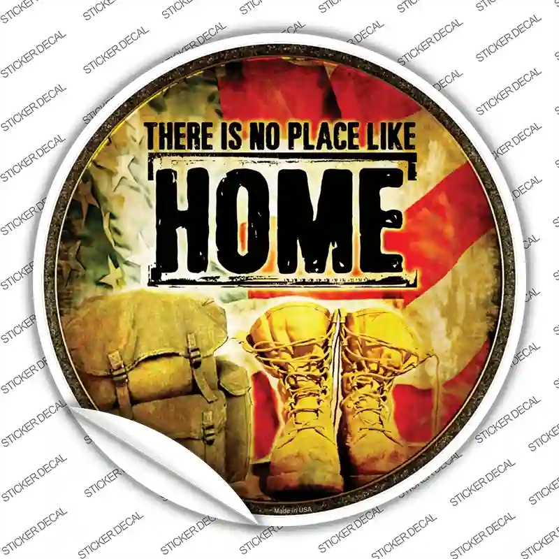 C-636s-S There is No Place Like Home Novelty Circle Sticker Decal - Small
