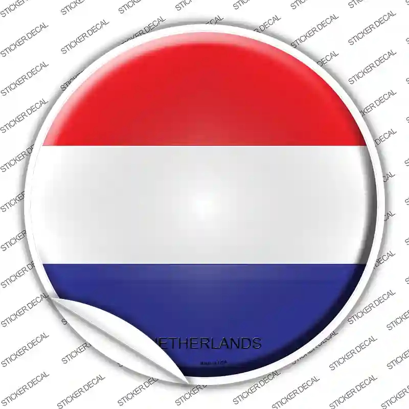 C-366s-S Netherlands Country Novelty Circle Sticker Decal - Small