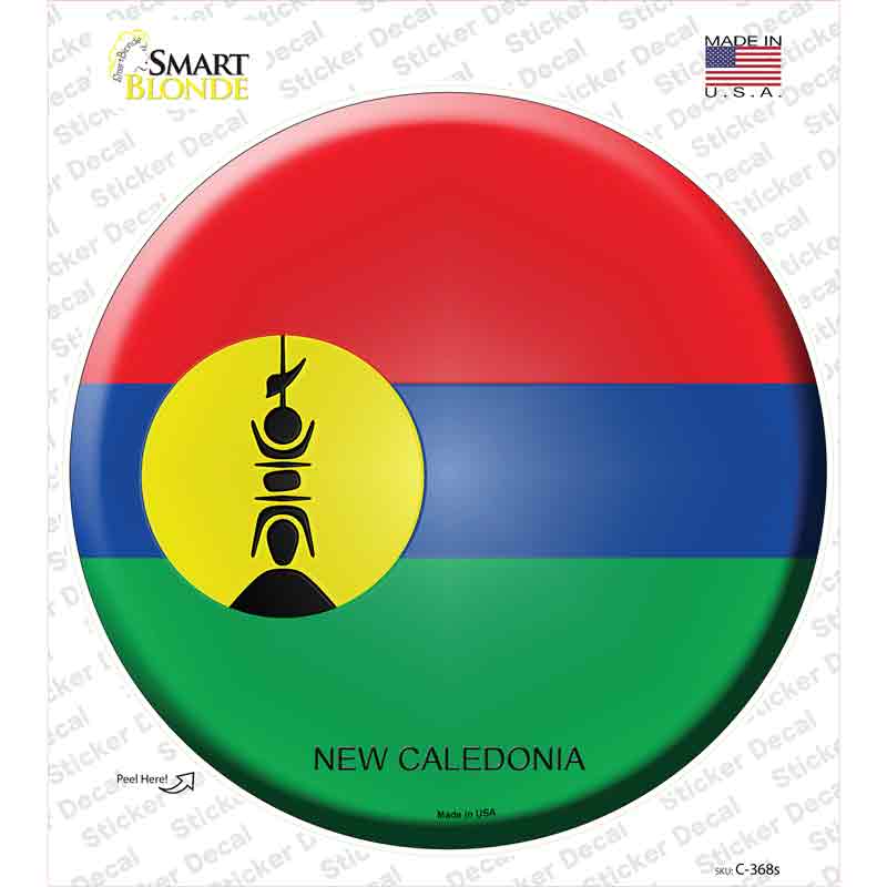 C-368s-M   Caledonia Country Novelty Circle Sticker Decal - Medium