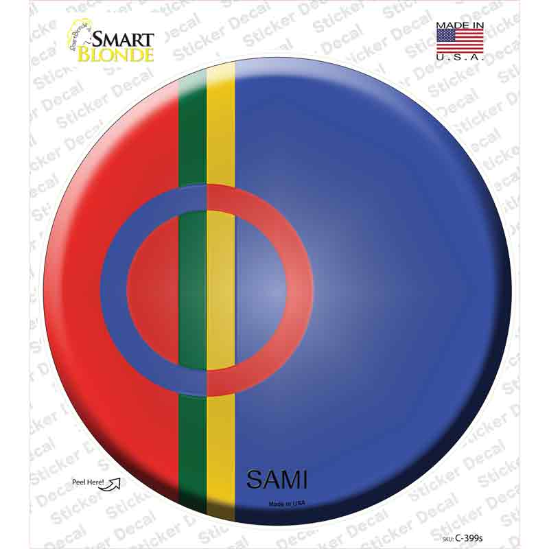 C-399s-M Sami Country Novelty Circle Sticker Decal - Medium