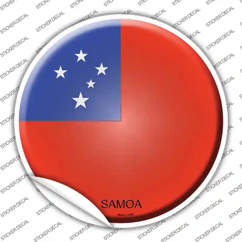C-400s-L Samoa Country Novelty Circle Sticker Decal - Large