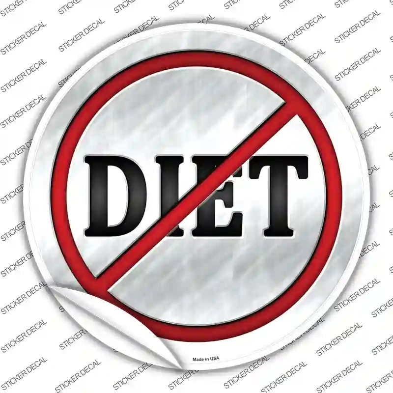 C-718s-XL Diet Novelty Circle Sticker Decal - Extra Large
