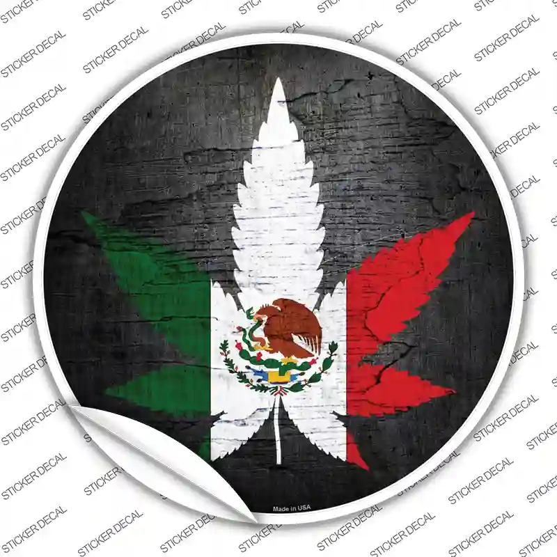C-752s-S Mexican Pot Novelty Circle Sticker Decal - Small