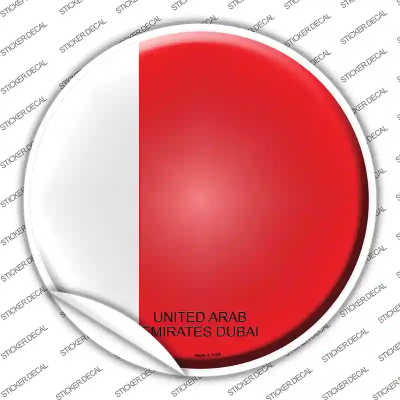 C-461s-S UN Arab Emirates Dubai Novelty Circle Sticker Decal - Small