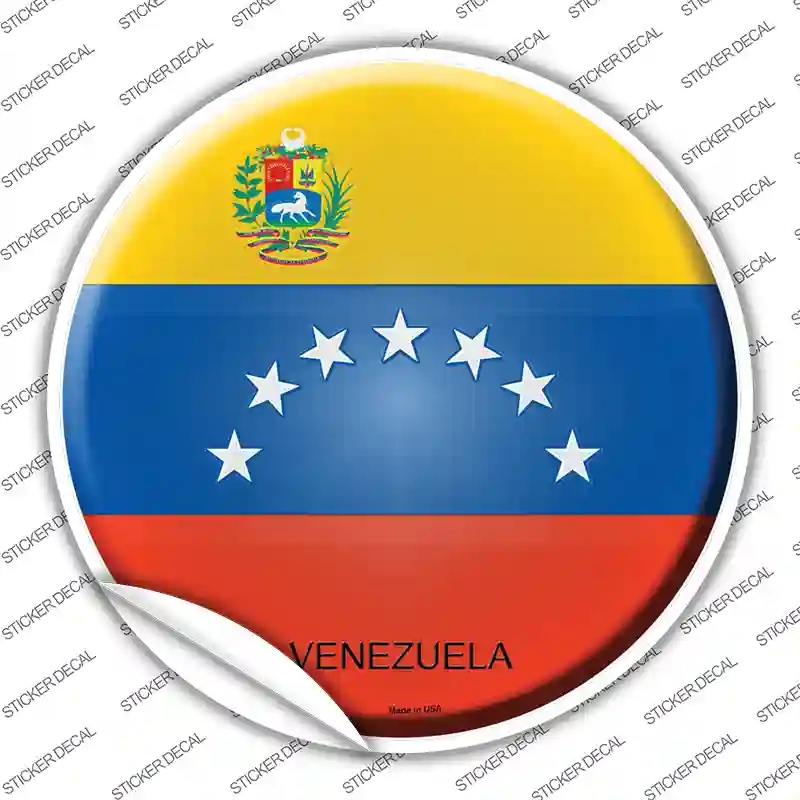 C-471s-L Venezuela Country Novelty Circle Sticker Decal - Large