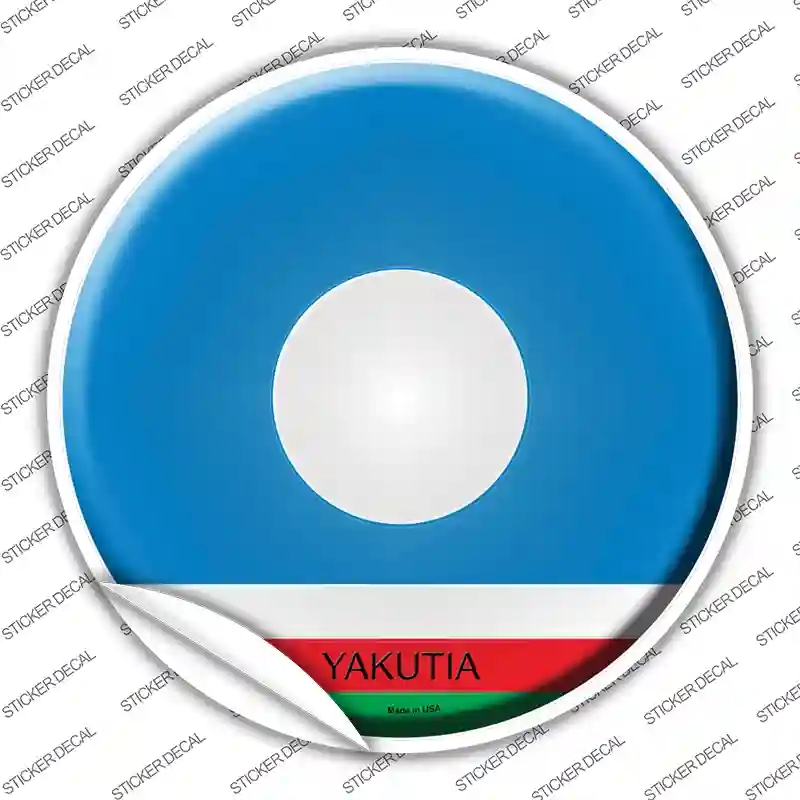 C-477s-S Yakutia Country Novelty Circle Sticker Decal - Small