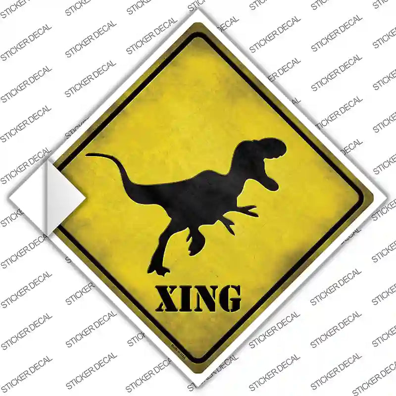 CX-047s-XL T-Rex Xing Novelty Diamond Sticker Decal - Extra Large