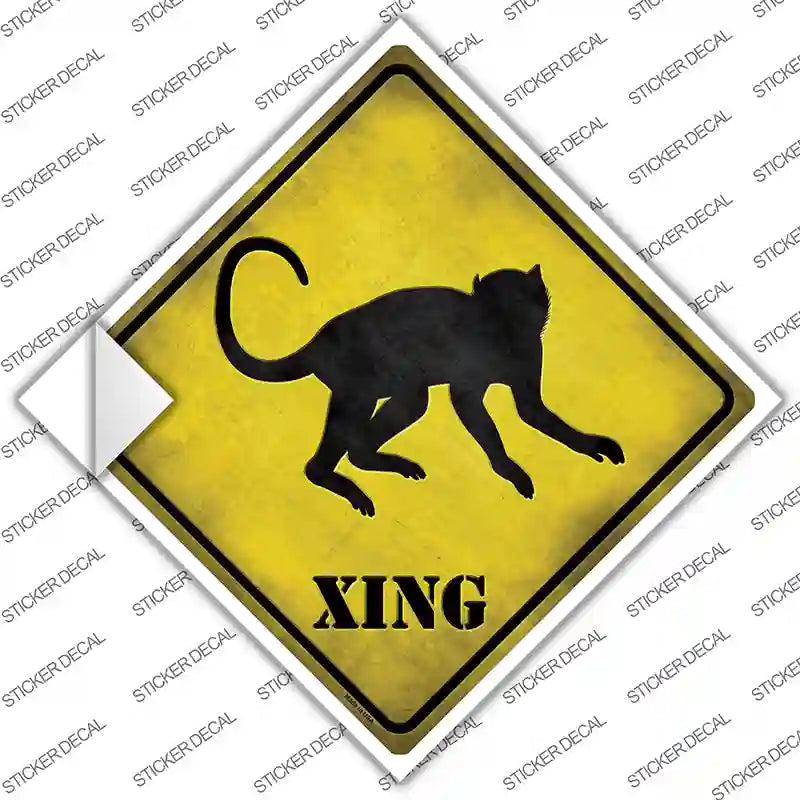 CX-052s-XL Monkey Xing Novelty Diamond Sticker Decal - Extra Large