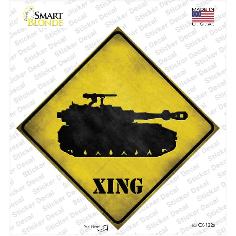 CX-122s-M Tank Xing Novelty Diamond Sticker Decal - Medium