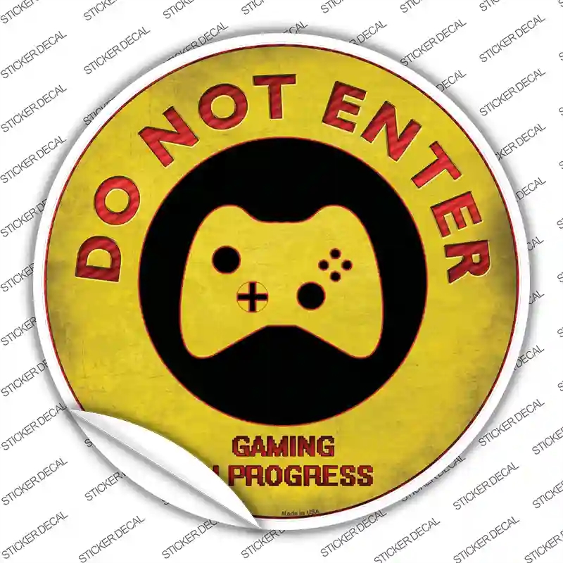 C-812s-S Do Not Enter Xbox Novelty Circle Sticker Decal - Small