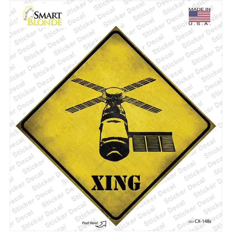 CX-148s-M Space Station Xing Novelty Diamond Sticker Decal - Medium