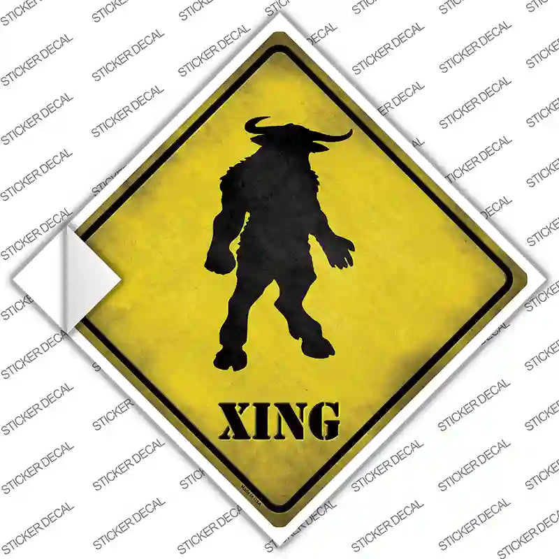 CX-168s-XL Minotaur Xing Novelty Diamond Sticker Decal - Extra Large