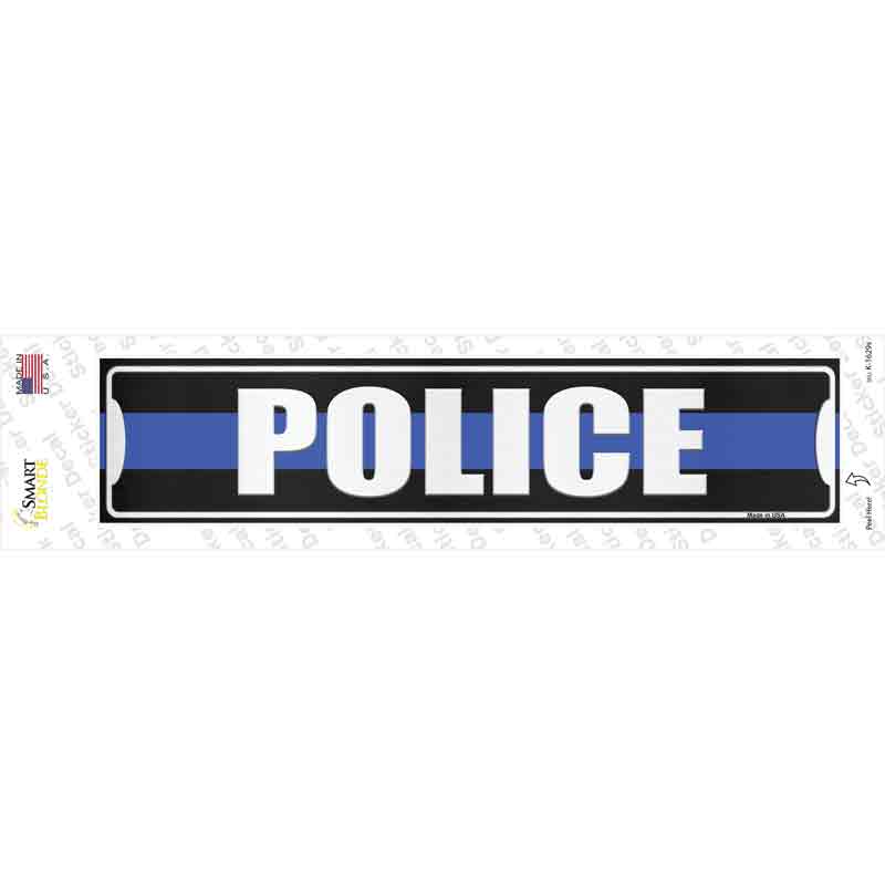 K-1629s-M Police Blue Line Novelty Narrow Sticker Decal - Medium