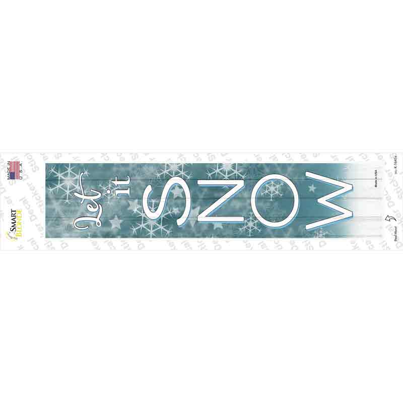 K-1645s-M Let It Snow Novelty Narrow Sticker Decal - Medium