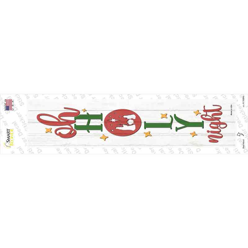 K-1684s-M Oh Holy Night White Novelty Narrow Sticker Decal - Medium