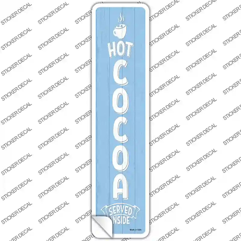 K-1697s-S Hot Cocoa Blue Novelty Narrow Sticker Decal - Small