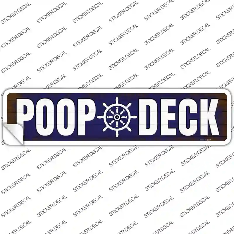 K-1710s-XL Poop Deck Novelty Narrow Sticker Decal - Extra Large