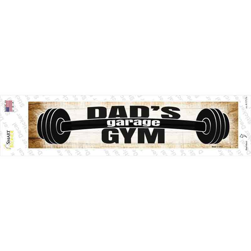 K-1717s-M Dads Gym Novelty Narrow Sticker Decal - Medium