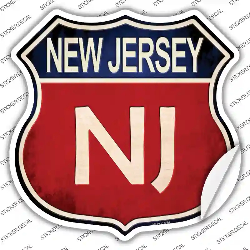 HS-525s-L   Jersey Novelty Highway Shield Sticker Decal - Large