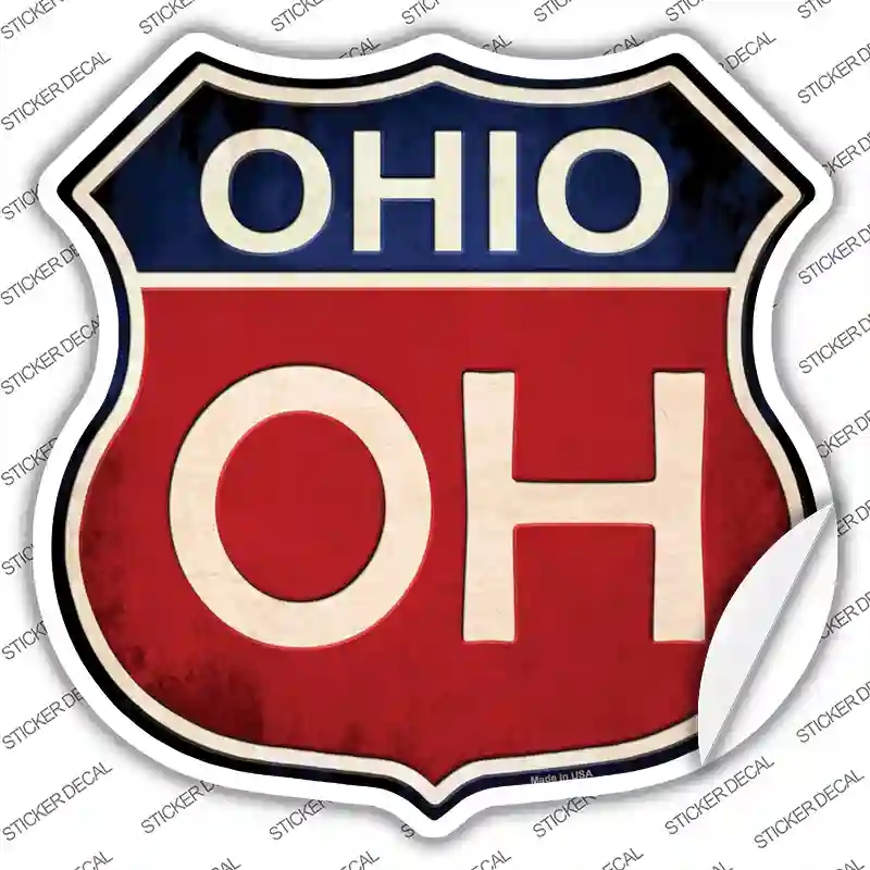 HS-530s-S Ohio Novelty Highway Shield Sticker Decal - Small