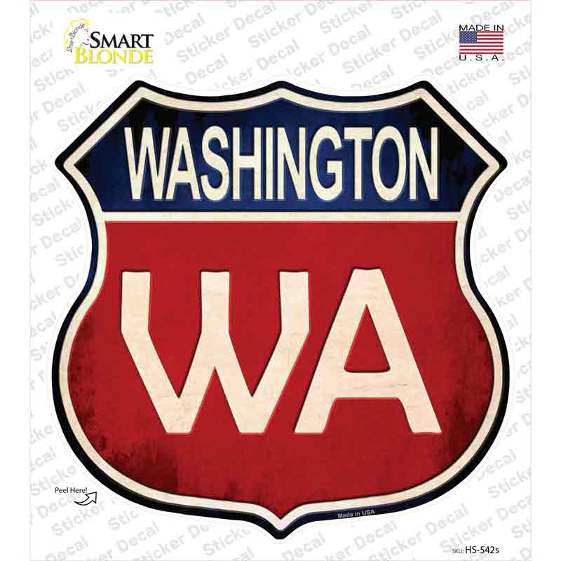 HS-542s-M Washington Novelty Highway Shield Sticker Decal - Medium