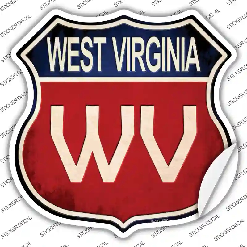 HS-543s-XL West Virginia Novelty Highway Shield Sticker Decal - Extra Large