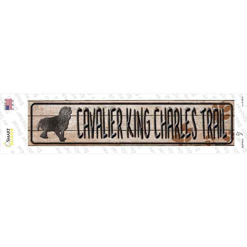 K-047s-M Cavalier King Charles Trail Novelty Narrow Sticker Decal - Medium