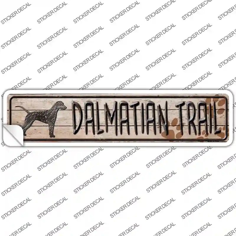 K-053s-S Dalmatian Trail Novelty Narrow Sticker Decal - Small