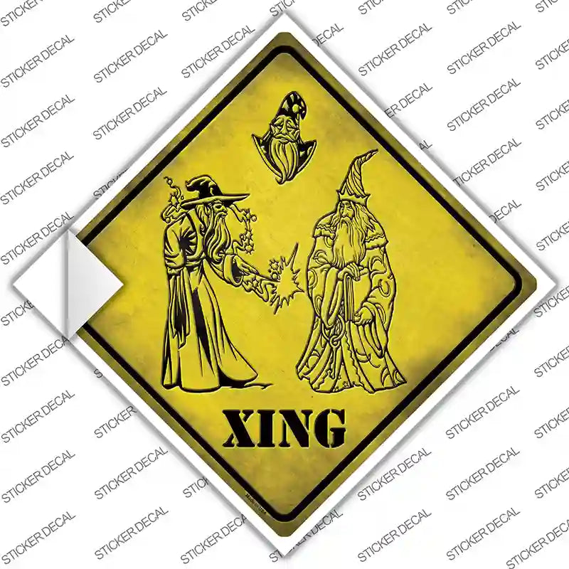 CX-073s-S Wizards Xing Novelty Diamond Sticker Decal - Small