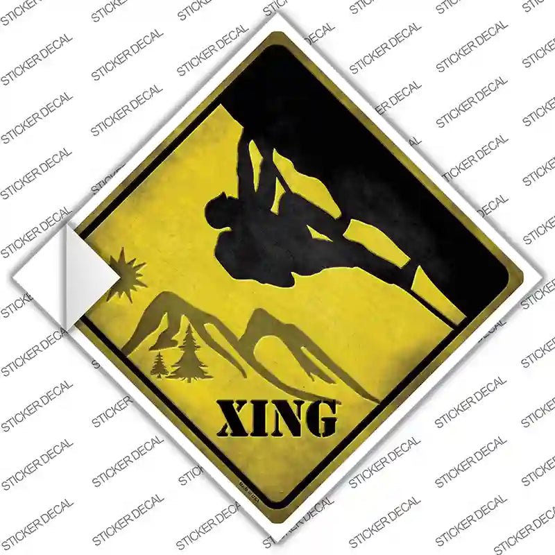 CX-090s-XL Climbing Xing Novelty Diamond Sticker Decal - Extra Large