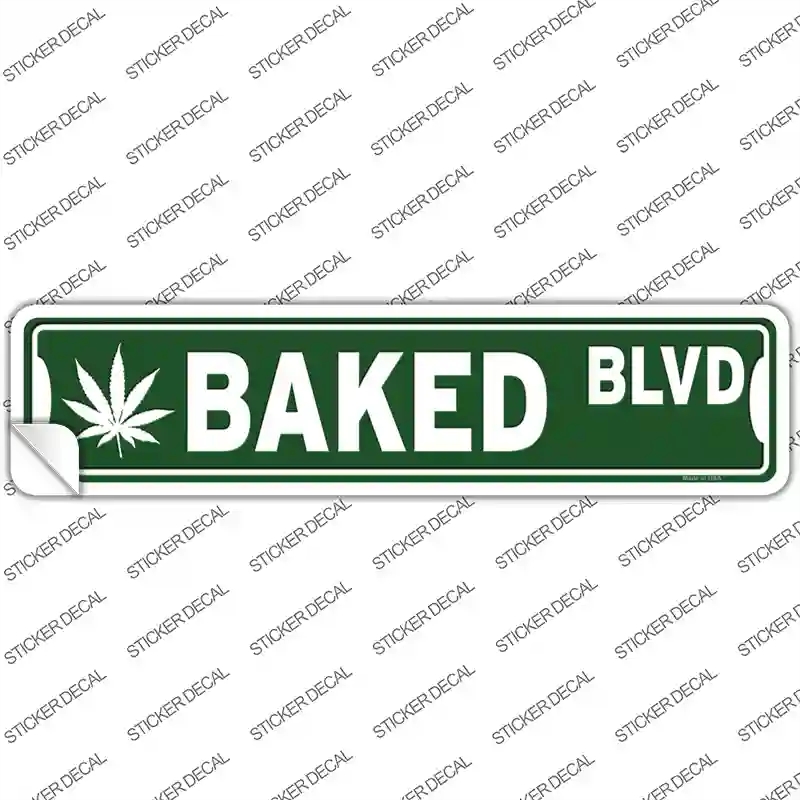 K-1619s-L Baked Blvd Novelty Narrow Sticker Decal - Large