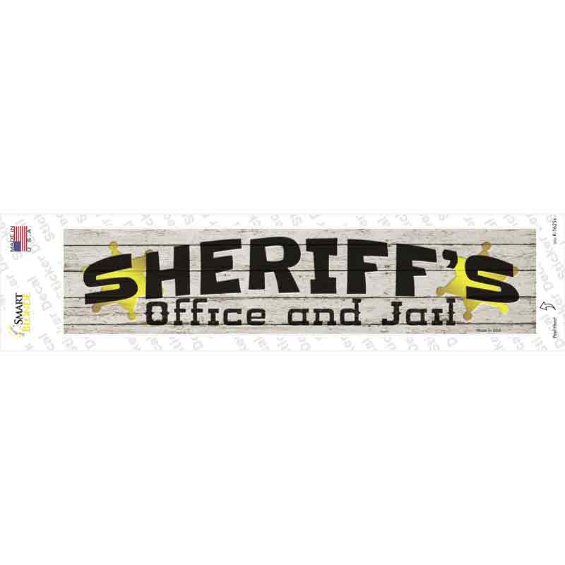 K-1625s-M Sheriffs Office & Jail Novelty Narrow Sticker Decal - Medium
