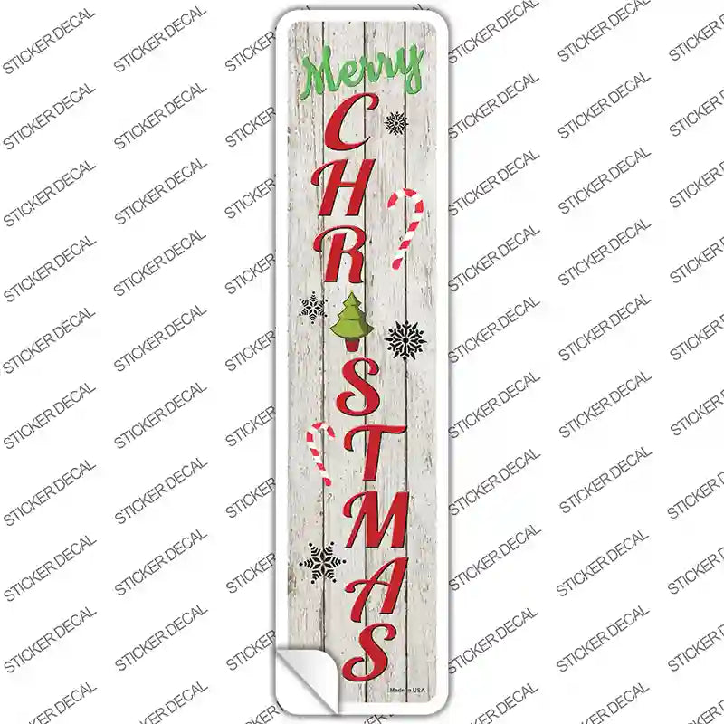 K-1632s-S Merry Christmas Novelty Narrow Sticker Decal - Small